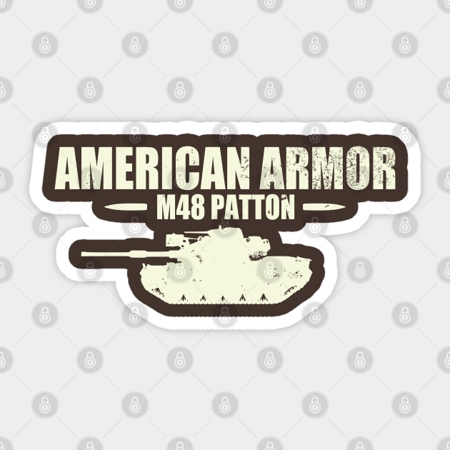 M48 Patton Tank (distressed) Sticker by TCP